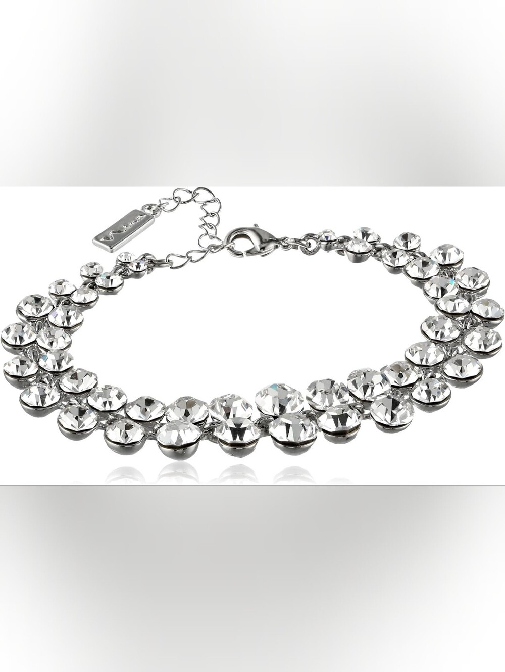 NWT, Nina 'Alivia' Double Rivera Graduated Bracelet, 7.75" + 1.5"